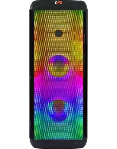 QFX LMS-28 Rechargeable Party Speaker with Liquid Motion Lights
